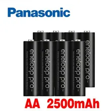 Panasonic Оригинальная батарея eneloop AA 2550 MAH батарея 4 Unids/Lote 1,2 V Ni-MH Lintern камера Xbox игрушка AA предварительно заряженная батарея