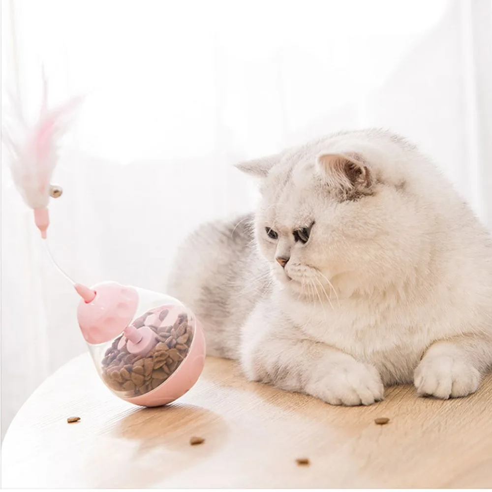 Игрушки для домашних кошек, собак, перьев, шариков, набор для кормления, IQ Treat, умнее, дозатор для еды, кошки, интерактивная игра, тренировочные мячики игрушки для кошек
