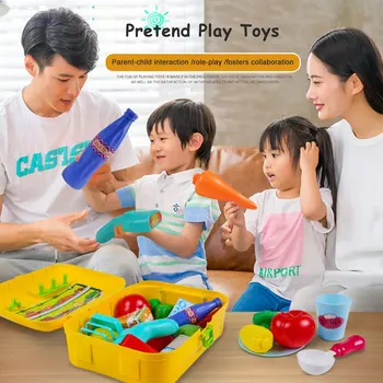 

Children's Play House Simulation Kitchen Boy Girl Cooking Tableware Kitchen Makeup Doctor Pet Toys For Kids at Home