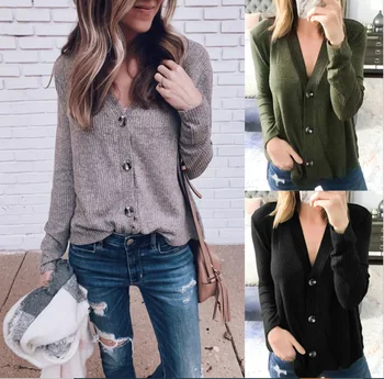 

Women Autumn Winter Fashion Long Sleeve Lapel V neck Shirts Cotton Cashmere ladies Slim Thick Warm Shirt Tops