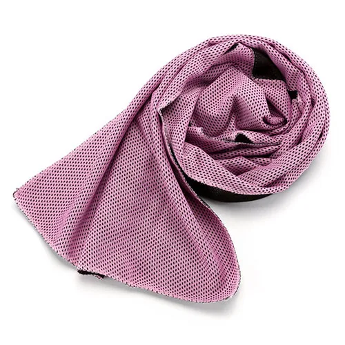 Pink Летнее теплое полотенце с холодным ощущением, спортивное полотенце для улицы, полиэфирное охлаждающее полотенце, многоцветное домашнее изделие - Цвет: Pink