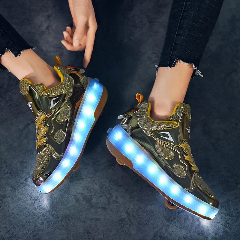 Roller Skate Shoes Children Boys Girls Gift Toys Games Kids 2 Wheels Sneakers Student Outdoor Casual Sports Lighted Footwear kids sneakers,kids shoes,kids sports shoes