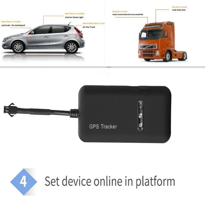 GT02A Автомобильный gps трекер GSM GPRS SMS устройство слежения за автомобилем монитор локатор