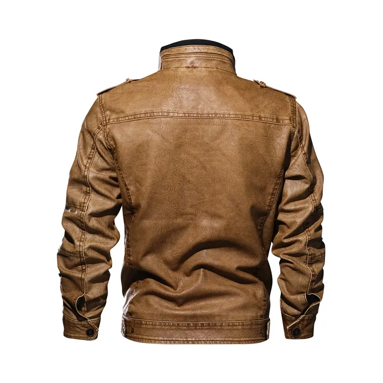 New 7XL Men's PU Jacket Leather Coat Autumn Slim Fit Faux Leather Motorcycle Jackets Male Coats Brand Clothing Outerwear