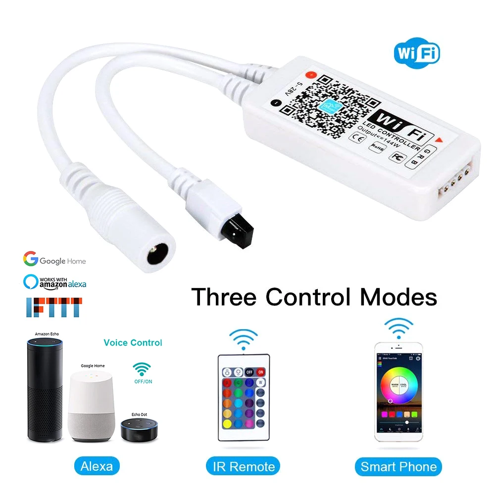 WI FI RGB светодиодный контроллер мини 24 клавиши ИК пульт дистанционного управления