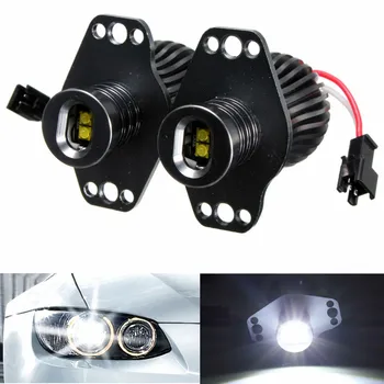 

2X 20W Angle Eyes LED Marker HALO Ring Light Bulb Headlight 63117161444 for BMW E90 Saloon E91 Touring 2005 2006 2007 2008
