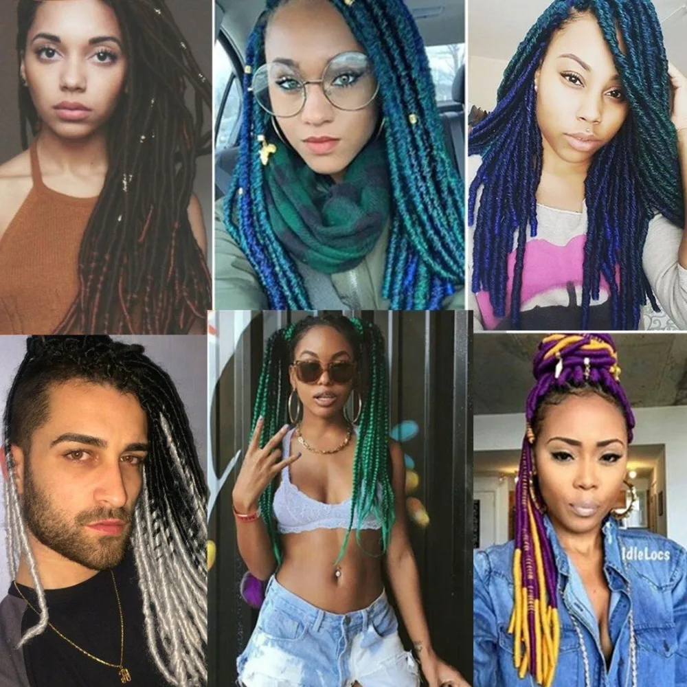 MUMUPI Faux Locs Ombre Senegalese Twitch вязаные косы для волос 22 дюйма 20 прядей/упаковка