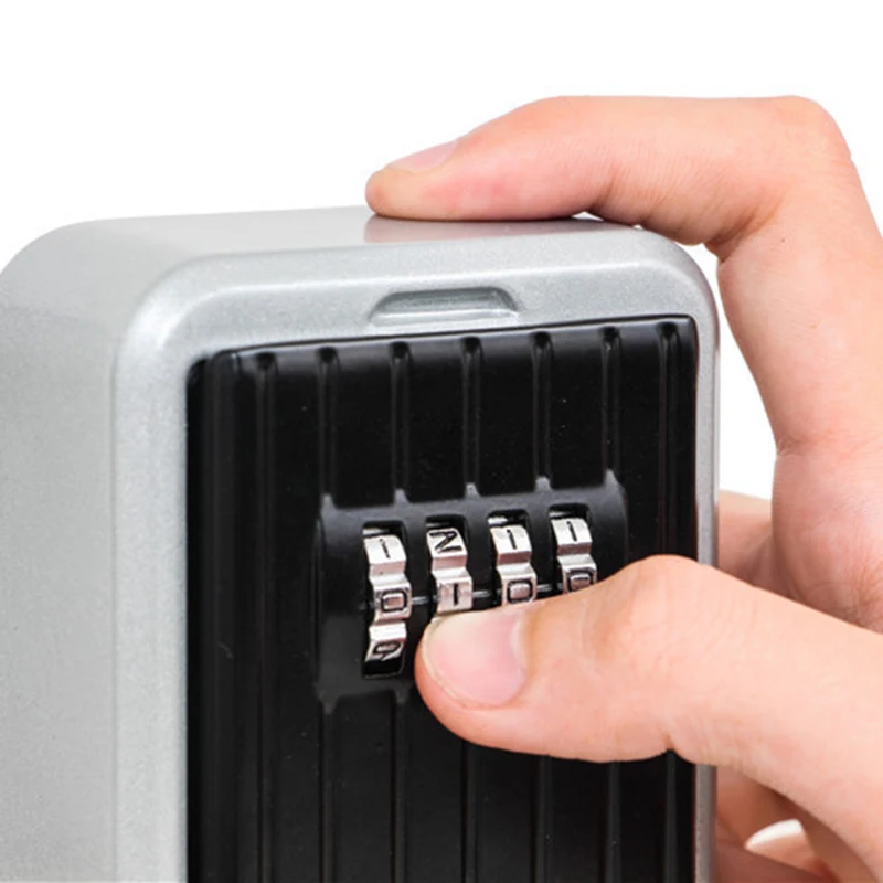 Wall Mounted/Padlock 4-Digit Combination Key Lock Storage Safe Security Box Home Office JHP-Best
