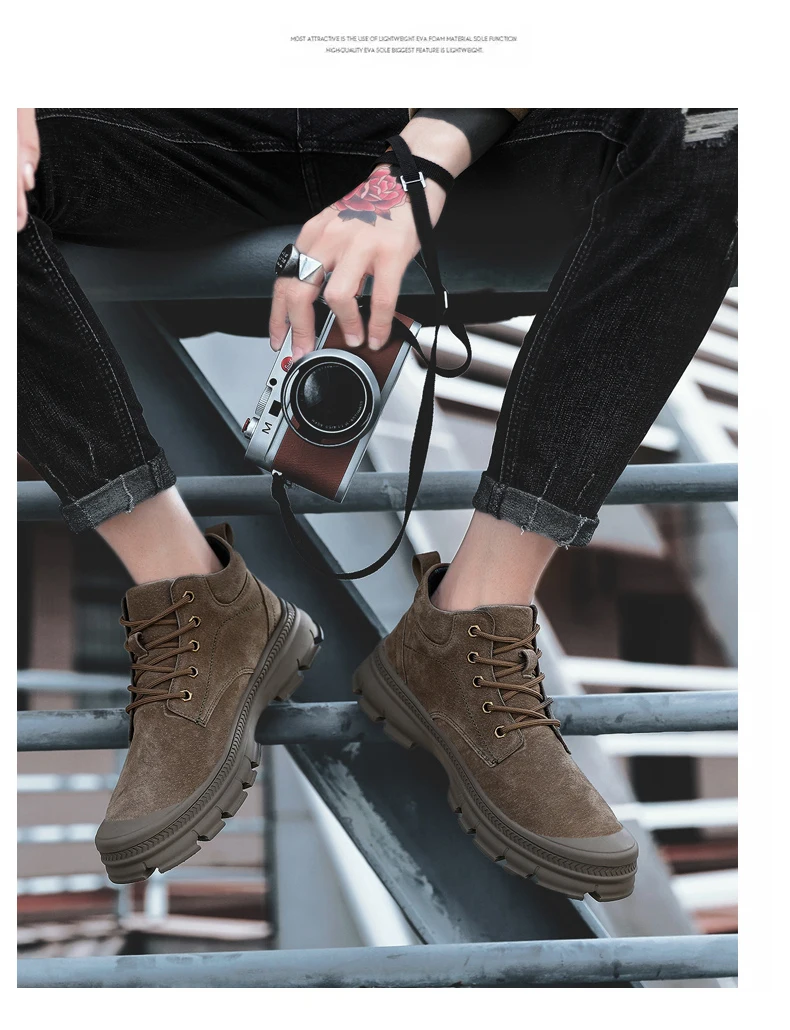 Чианг мужские водонепроницаемые походные ботинки Martens повседневные брендовые теплые походные кроссовки для зимних видов спорта на открытом воздухе Высококачественная Рабочая обувь