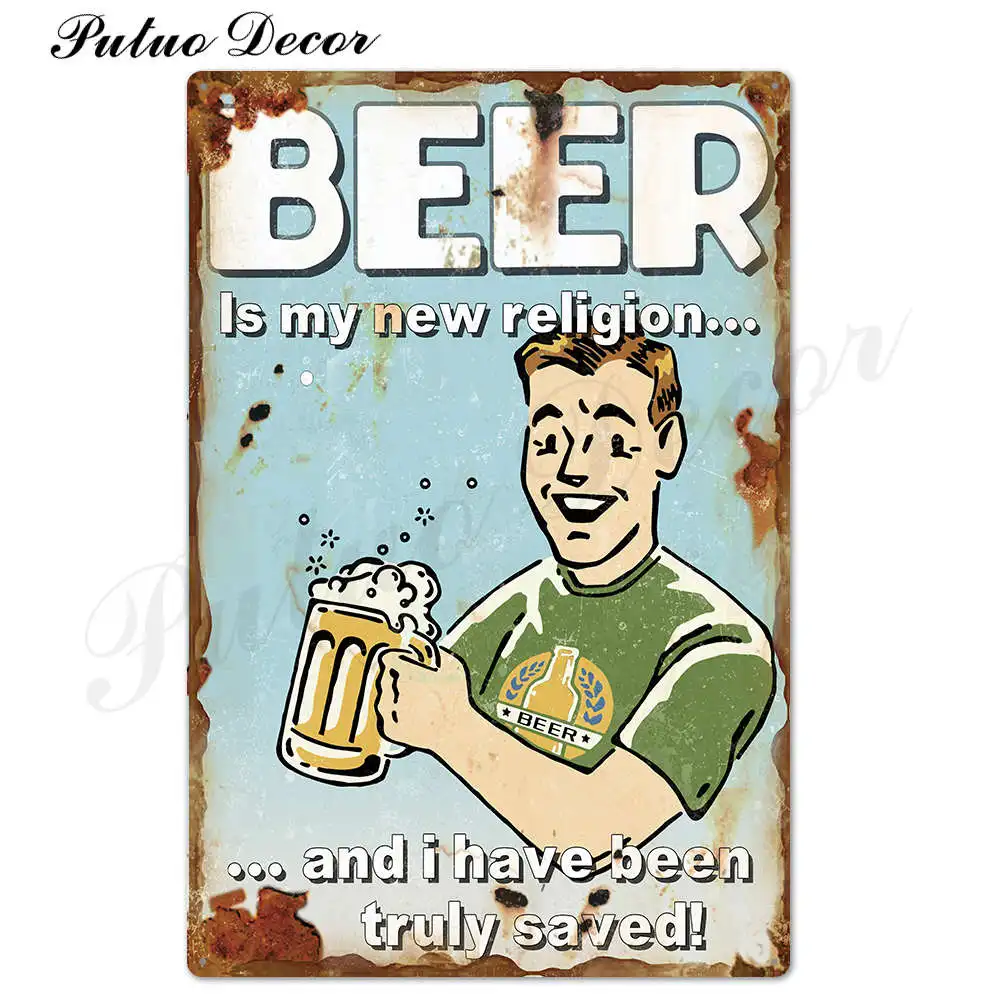 Funny Tin Sign Beer Metal Sign Plaque Metal Vintage Pub Iron Painting Wall Decor for Bar Pub Club Man Cave Metal Posters - Цвет: TH0372