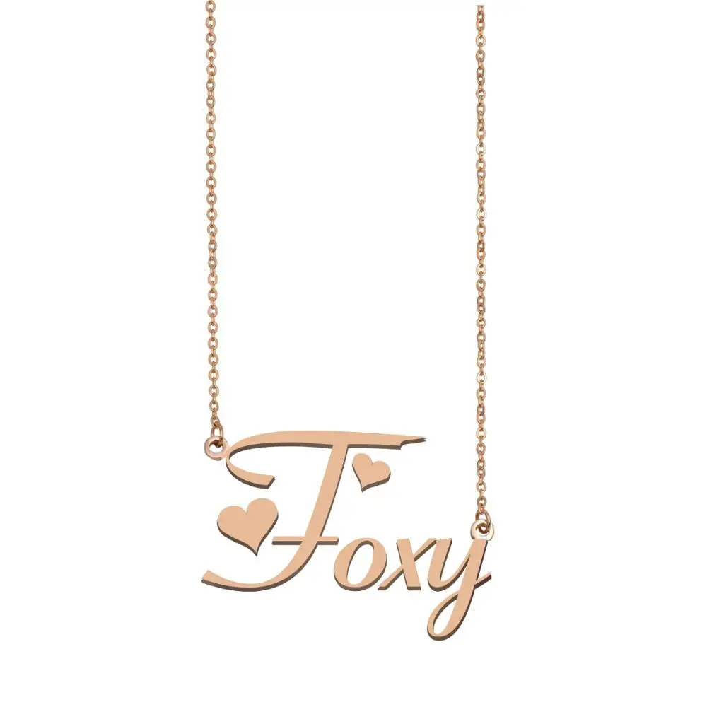 Foxy имя ожерелье пользовательское для женщин девушек Лучшие Друзья День рождения