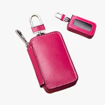 Cross Border Supply of Goods Genuine Leather Car Key Bag Universal Vehicle Models Key Bag Transparent Button Zipper Key Leather