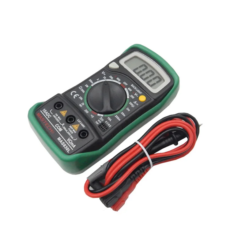 Цифровой мини Мультиметр MASTECH MAS830L ручной тестер постоянного тока с ЖК дисплеем
