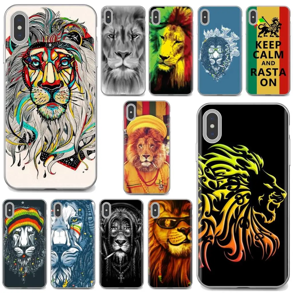 Силиконовый чехол для iPhone iPod Touch 11 12 Pro 4 4S 5 5S SE 5C 6 6S 7 8 X XR XS Plus Max 2020 rasta lion reggae bob marley Art