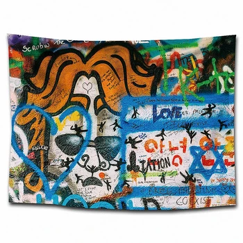 

Big Hip Hop Rock Reggae Graffiti Retro Polyester Tapestry Wall Stickers Rock Reggae Flags Banners Hanging Paintings Wall Decor B