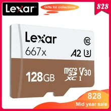 Lexar 667x Micro SD карта SDXC UHS-I 64 Гб 128 ГБ 256 ГБ A2 U3 V30 класс 10 карта для 1080p Full-HD 3D 4K видео