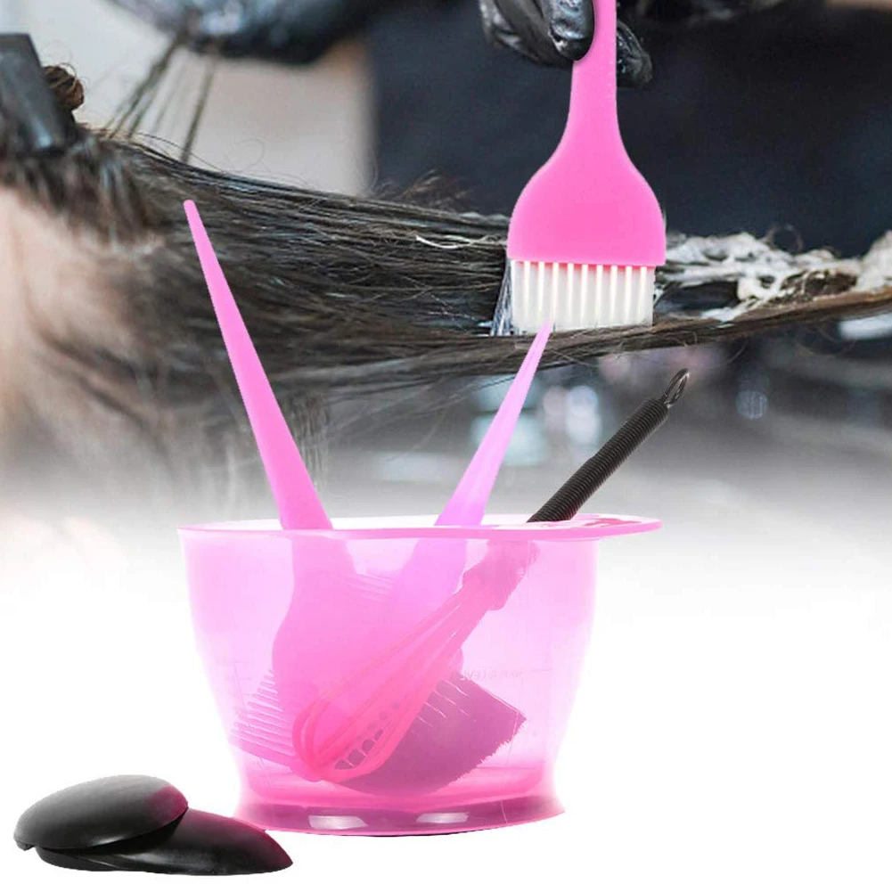 5Pcs Professional Hair Coloring Dyeing Brush Comb Ear Cover Mixing Bowl Tool Kit Professional salon hairdressing tools hairdying