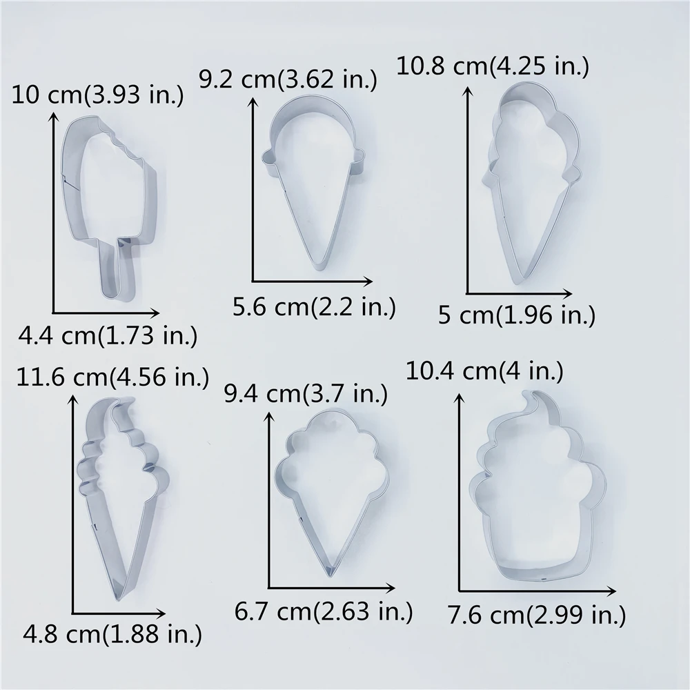 Ice Cream Popsicle Sundae Cookie Cutter Stainless Steel Kitchen Tool
