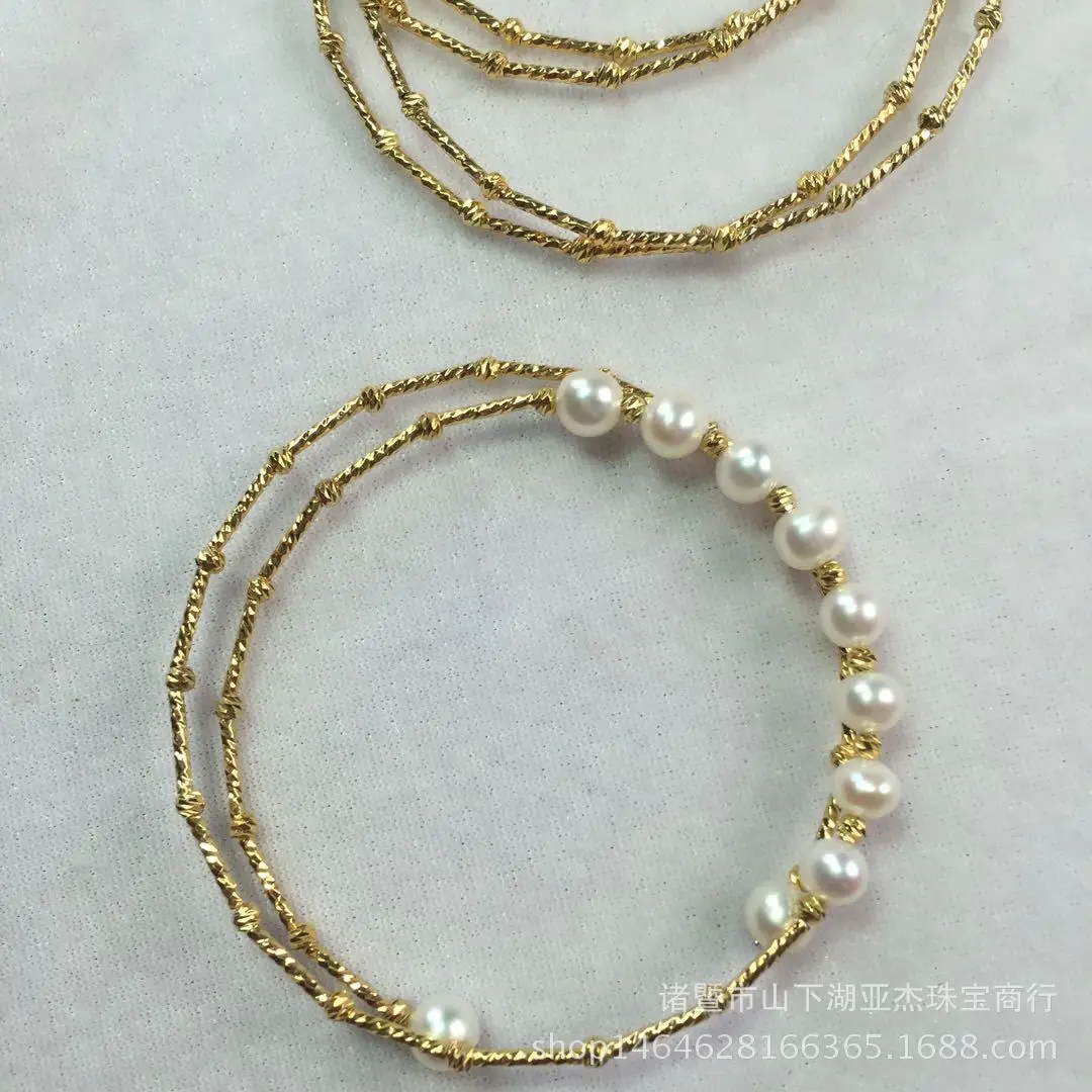 

Lao Zhang Jewelry Freshwater Pearls 7 ~ 8 Mm near round Pearl Bracelets Finished Product