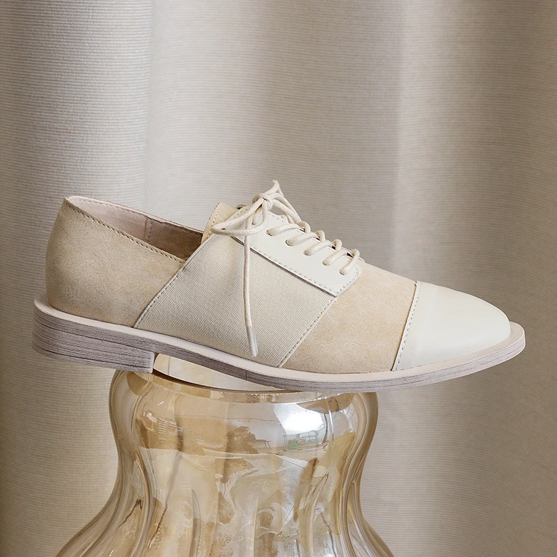 Роскошные брендовые простые туфли-оксфорды для женщин; повседневные лоферы из натуральной кожи; женская обувь на плоской подошве