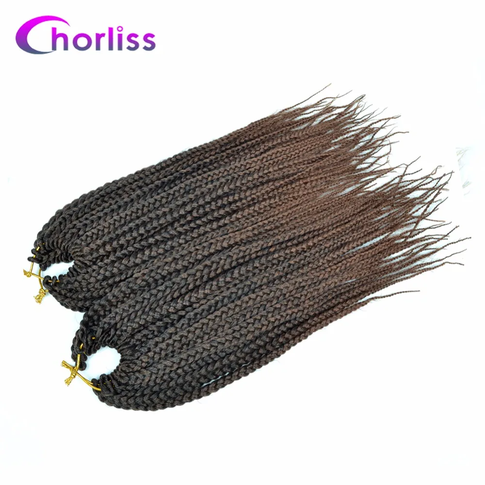 Chorliss Box Braids Crochet Hair Extensions Ombre Braiding Hair Bulk Crochet Braids Blonde Grey Bug Synthetic Extensions