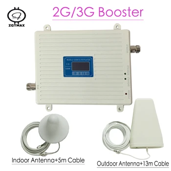 

ZQTMAX antenna accessories + 2g 3g signal amplifier gsm repeater Dual Band Mobile Phone Booster 900 2100 UMTS data