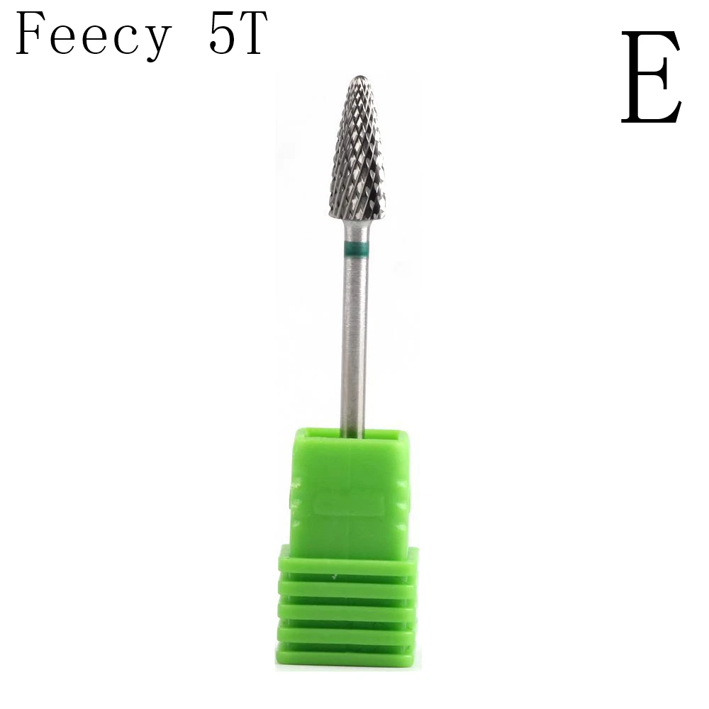 Feecy 5T E Фрезы маникюрные синие вольфрамовые круглые фрезы для ногтей твердосплавные керамические сверла электрическая машина аксессуары для ногтей - Цвет: Feecy 5T E