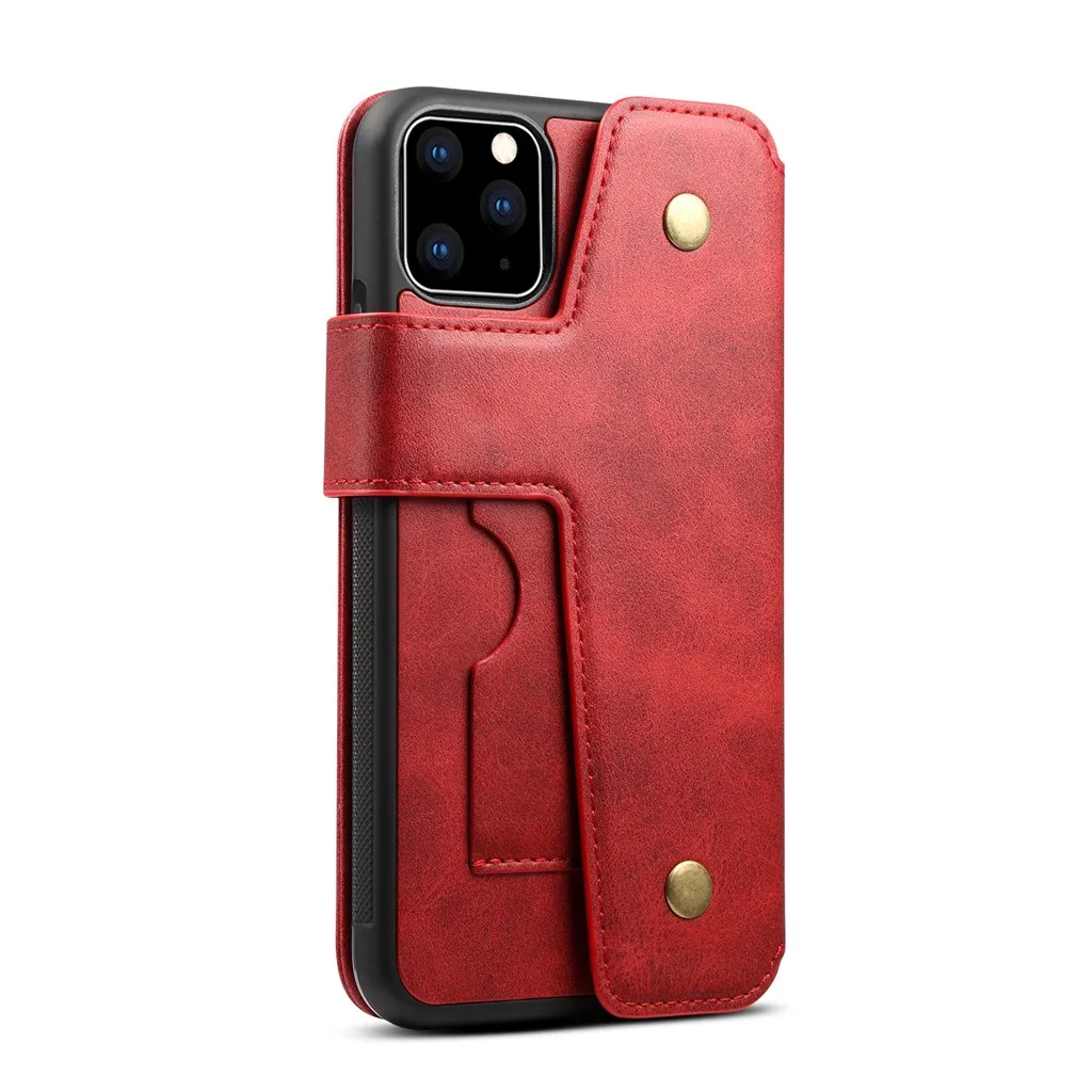 Для iPhone 11 Pro Max тонкий кожаный бумажник с откидной крышкой силиконовый прозрачный чехол для карт чехол для телефона s для iPhone 11 Pro Max