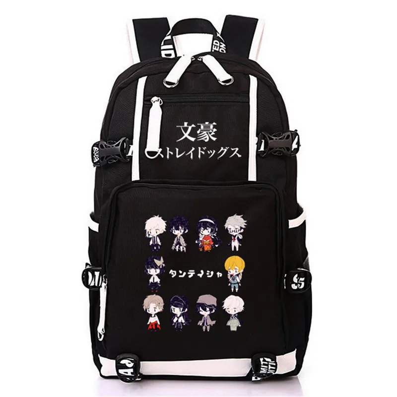 Аниме страй собаки печать школьные сумки Nakajima Atsushi Bookbag usb зарядка ноутбук рюкзак Оксфорд путешествия рюкзак женский рюкзак