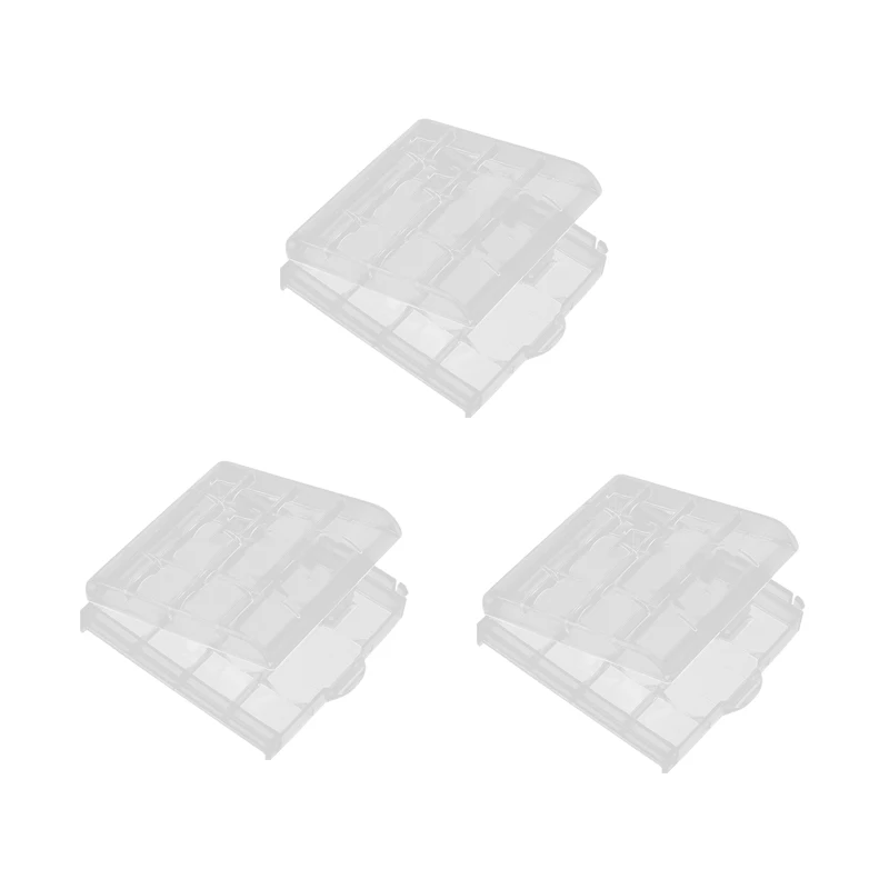 Blanco Plástico Duro Caja de Batería Caja de almacenamiento para baterías 14500/AA conveniente 