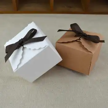 

20pcs New Arrival Creative Kraft Paper Candy Gift Boxes Wedding Favors Gift Packaging Boxes Dragee Box Bags