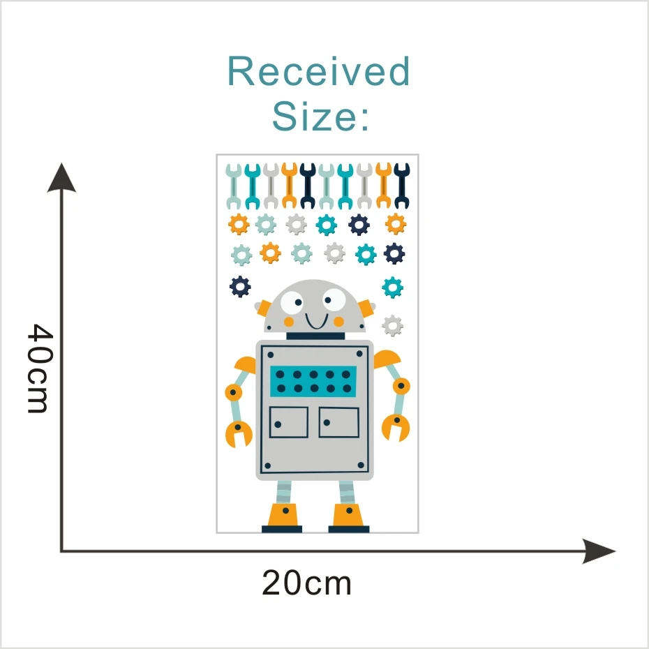 Милый мультфильм роботы Наклейка на стену DIY съемные обои дети детская спальня художественные наклейки Виниловые фрески домашний декор стен