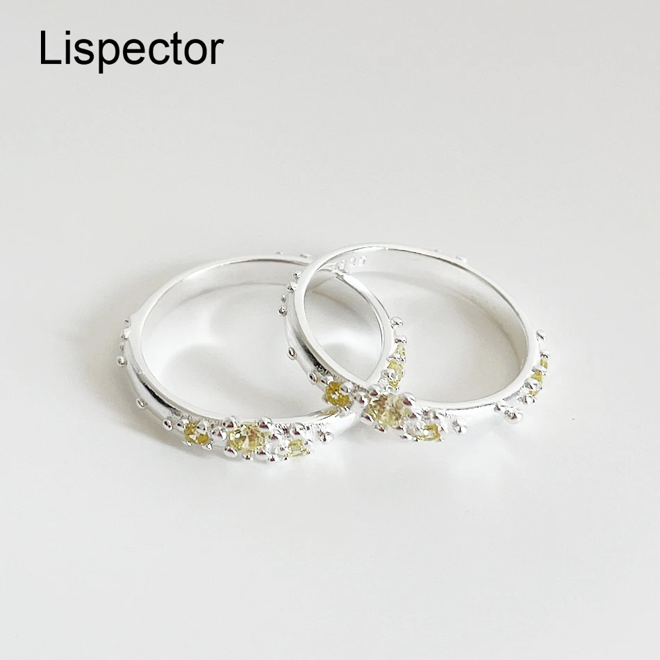 

Кольцо Lispector женское, из серебра 925 пробы, с желтым цирконием