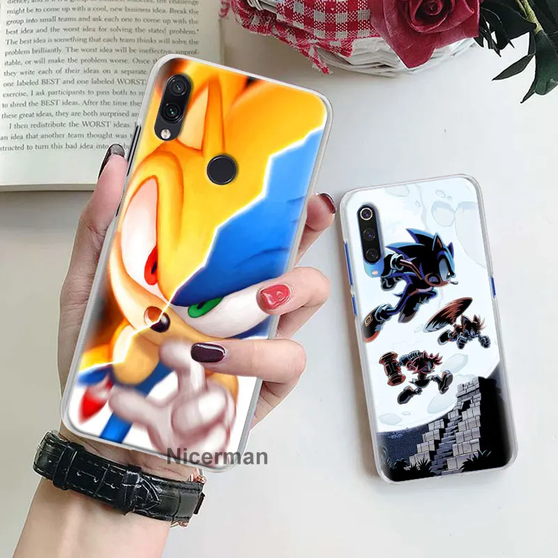 Чехлы для телефонов серии Sonic the Hedgehog для Redmi Note 6 7 8 Pro Redmi K20 Pro 5 6 7 6A 7A 8A Y3 S2 GO 8T Твердый Чехол