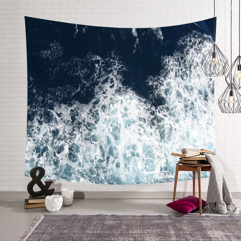 

Ocean Natural Scenery Wall Tapestry Wall Hanging Tapestry Sandy Beach Printed Tapestry Curtain Art Carpet Beach Mat Bedspread
