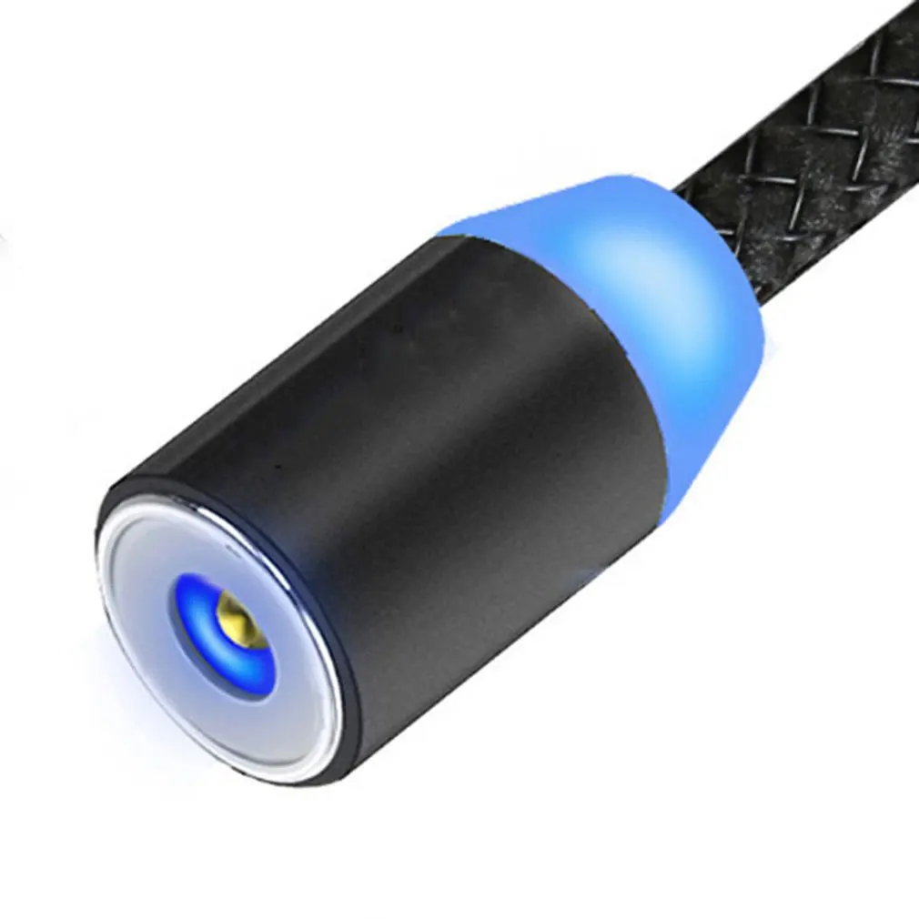 black Круглый Магнитный кабель для быстрой зарядки Micro usb type-C, кабель для iPhone, samsung, Xiaomi, USB-C, магнитный кабель для зарядки телефона - Цвет: black