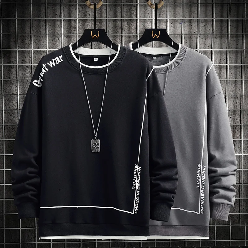 Autumn Men Long Sleeve Harajuku Sweatshirts O neck New Fashion Male