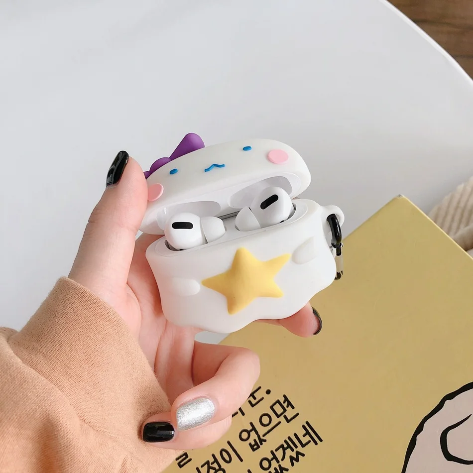 Чехол для наушников с 3D рисунком для Airpods Pro, чехол, милый силиконовый чехол для наушников с котом для Airpod Pro, чехол для Earpods Pro Funda - Цвет: 1149E