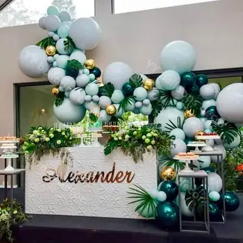 

148pcs Latex Balloon Garland DIY Balloons Arch Kit Layer Macaron Paste Dark Blue Ballon Birthday Wedding Baby Showre Party Decor