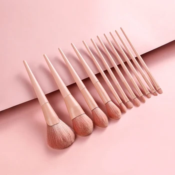 

11pcs/set Professional Makeup Brush Eye Shadow Brush Foundation Brush Lip Brush Blusher Brush Fashion Beauty Makeup Tools