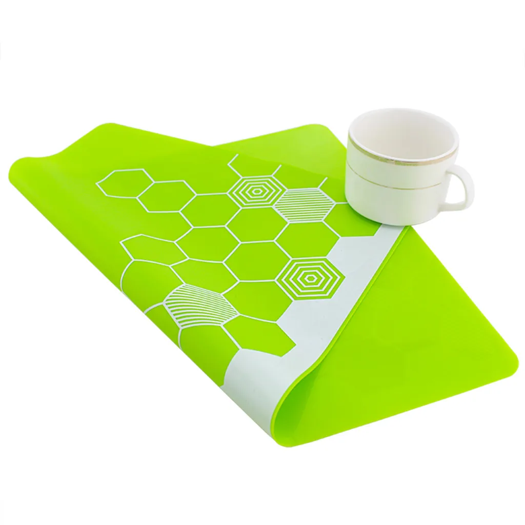 Silicone Placemat Insulation Table Mat Pot Mat Square Cartoon Baby Placemat Dining Table Mat Kitchen Accessories Insulated Mat