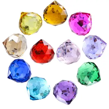 

H&D 11pcs Chandelier Crystal Ball Prisms Drops Suncatcher Rainbow Window Hanging Ornament DIY Accessories Home Wedding Decor