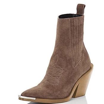 

2020 Fashion Booties 6CM Block Heel Women Ankle Boots Ladies Boots Size 34-43