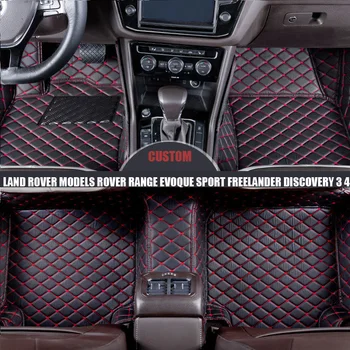 

Custom car floor mats for Land Rover All Models Rover Range Evoque Sport Freelander Discovery 3 4 Trunk mat Auto accessories