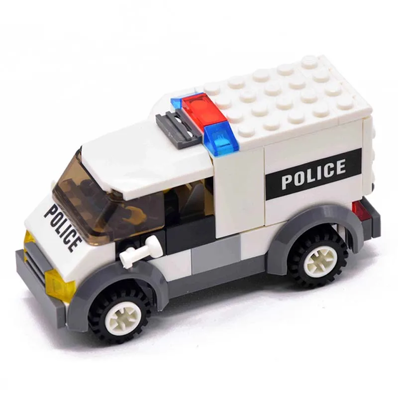 Original Mini Transportation Assembled Models Blocks Car Compatible small building block City Police Plane Bricks Toys Kid Gift