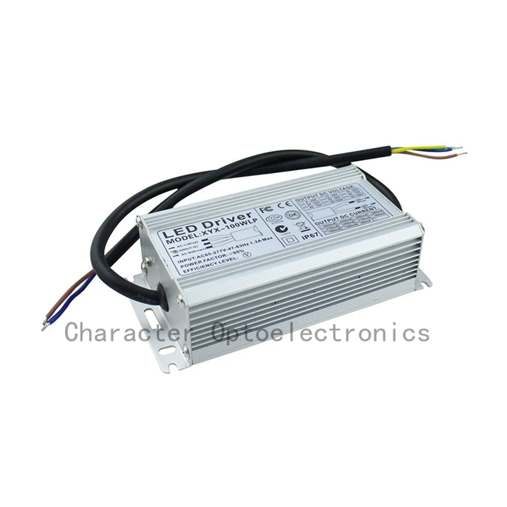 

2PCS Isolation 100W AC85-277V LED Driver 6-10x10 3A DC18-34V IP67 Waterproof Constant Current For Spotlights