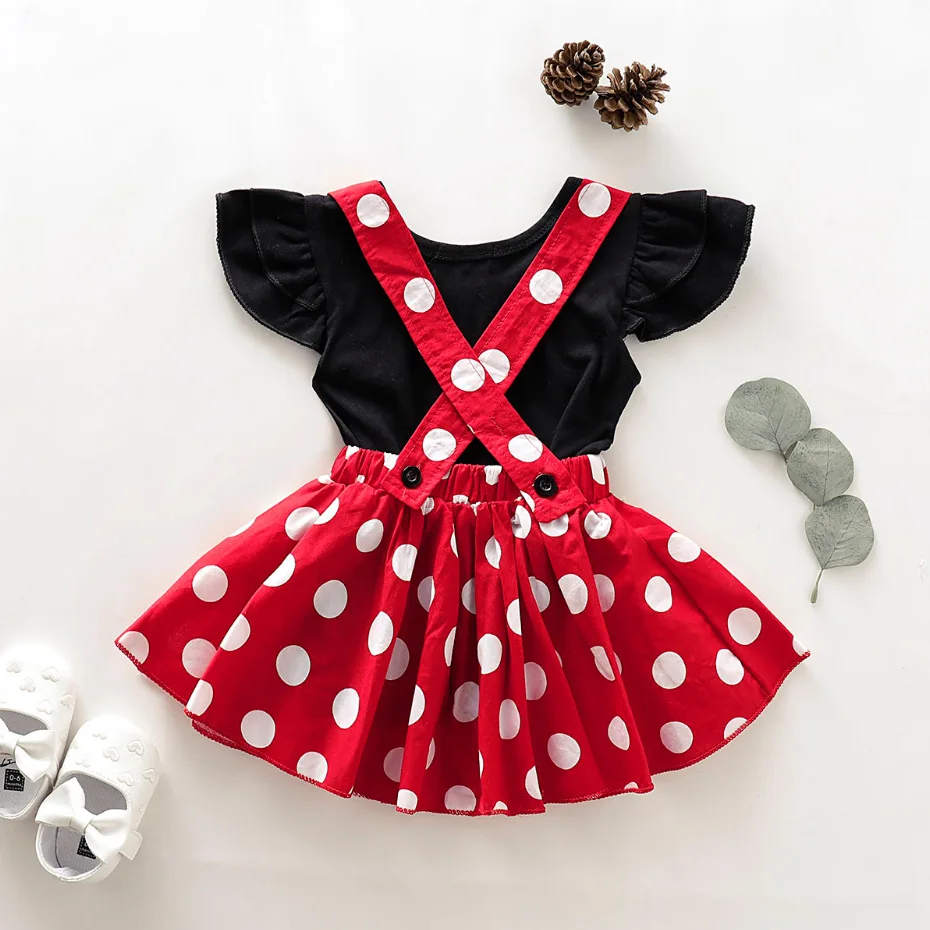 Bunvel/Милая Одежда для новорожденных девочек, комплект из 2 предметов для малышей 6-24 месяцев, наряд с оборками, хлопковый спортивный костюм для малышей, 45