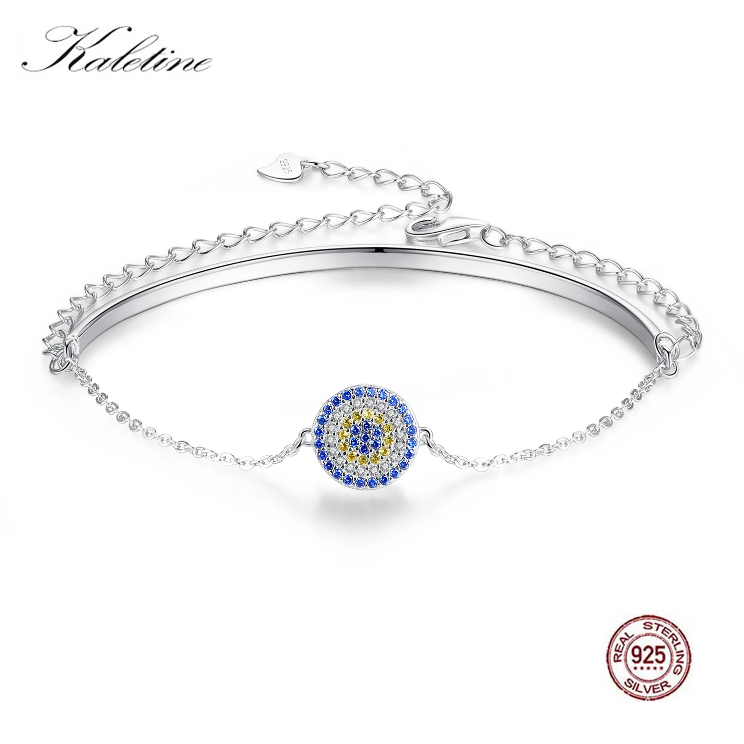 Калетин удача амулеты из стерлингового серебра 925 пробы сглаза браслет круглый