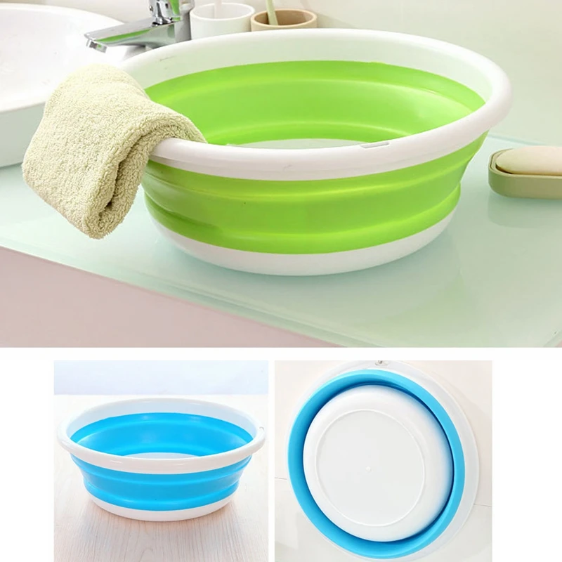 Tanio Plastikowe składane umywalki przenośne mycie umywalki składana