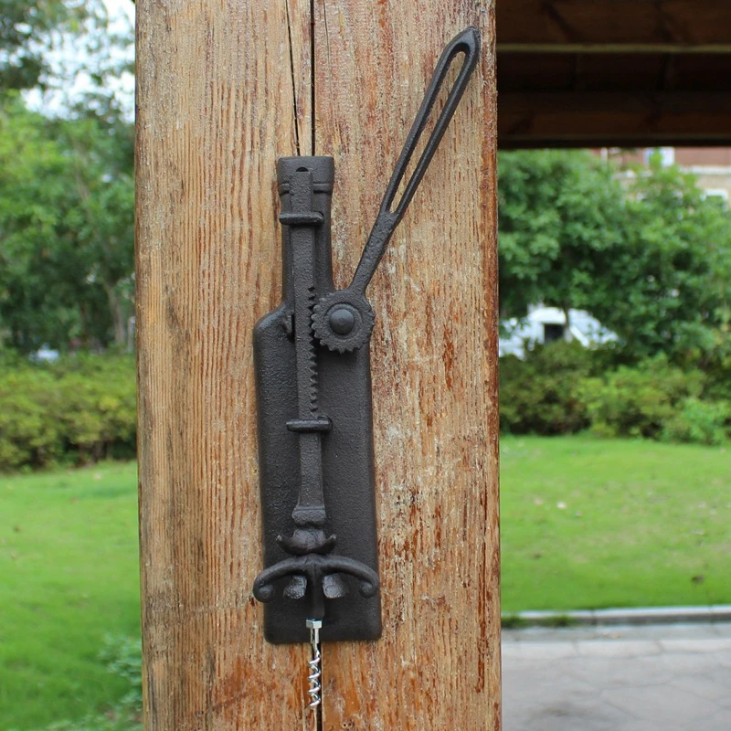European Vintage Home Bar Decor Cast Iron Wall Mounted Wine Bottle Opener wine opener